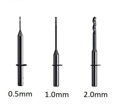 Milling bur close-up showing flute geometry